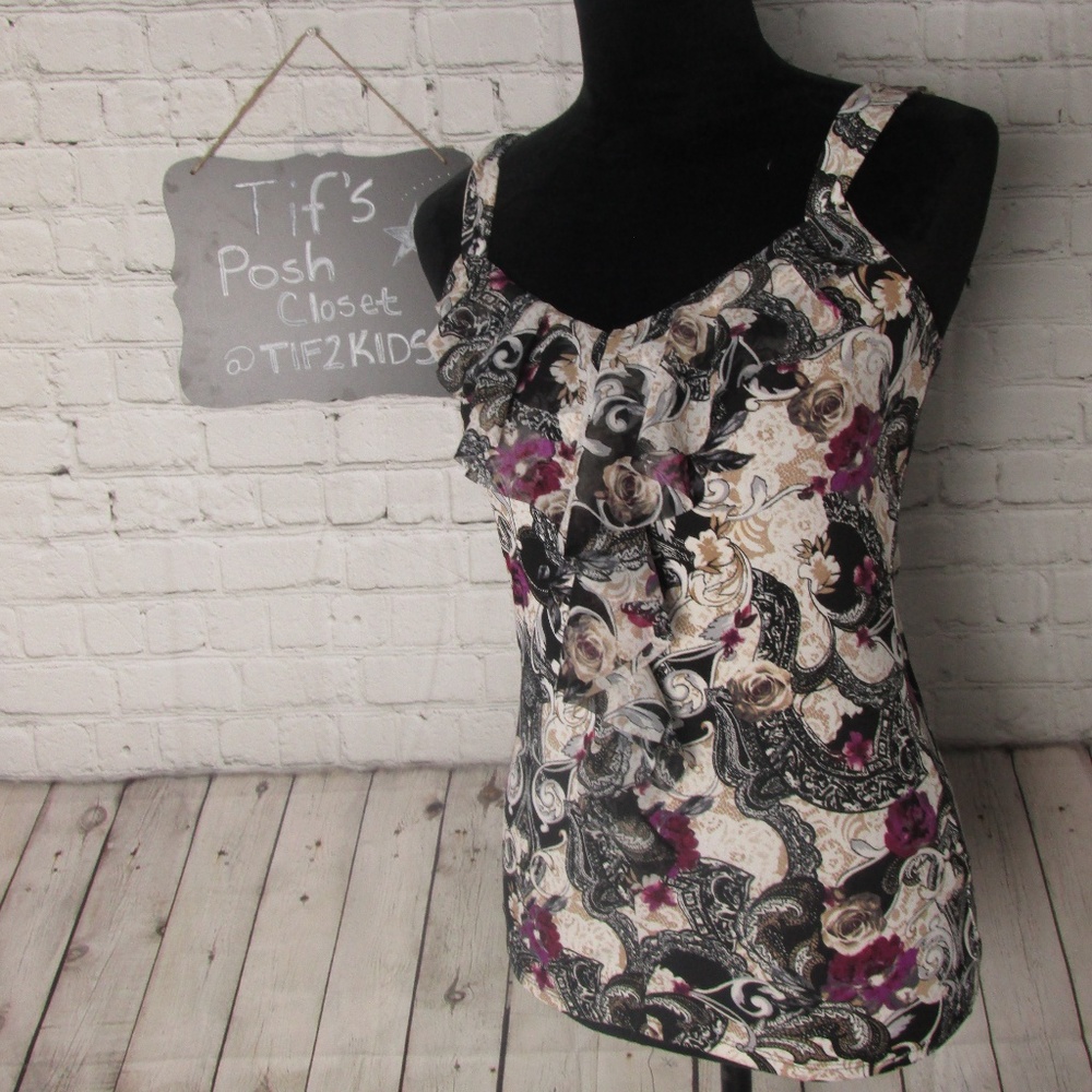 WHBM Floral Tank Sz XXS E11